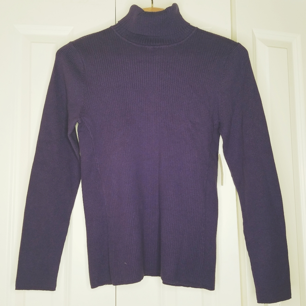 COLDWATER CREEK Rib Sweater Turtleneck NEW M